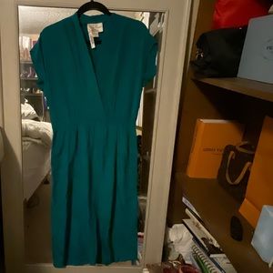 VINTAGE Jerry Regenbogen teal green dress